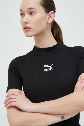 Puma bodysuit CLASSICS women's black color