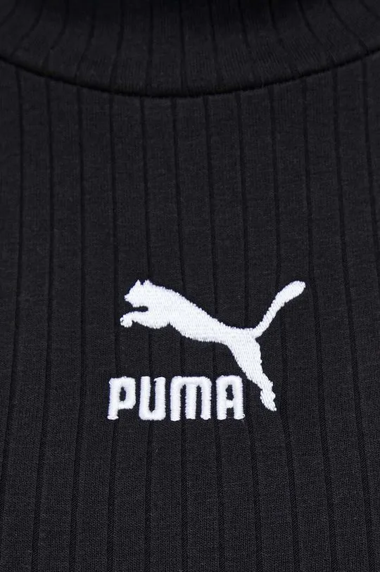 Puma bodysuit CLASSICS women's black color