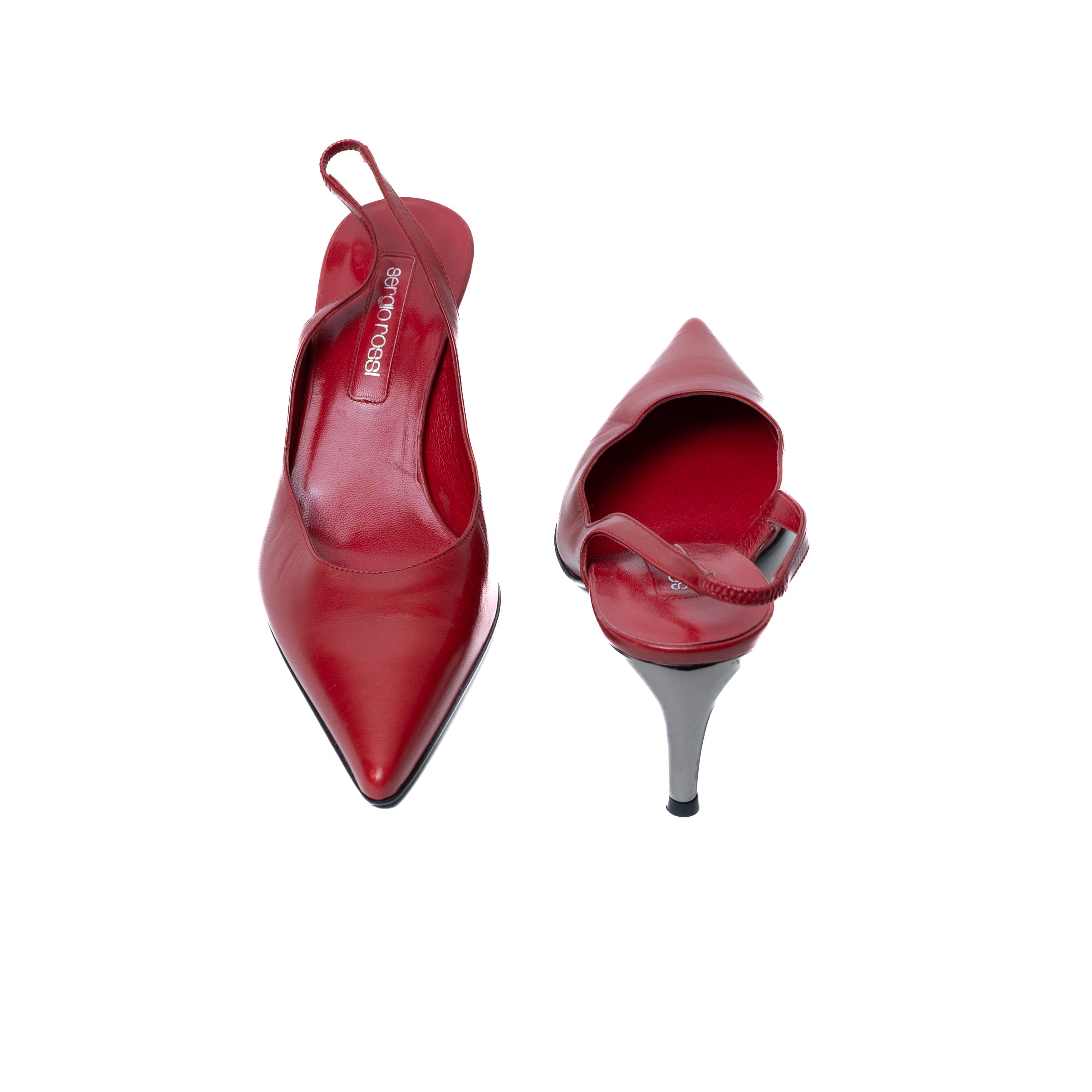 Red Slingback Shoes - '20s