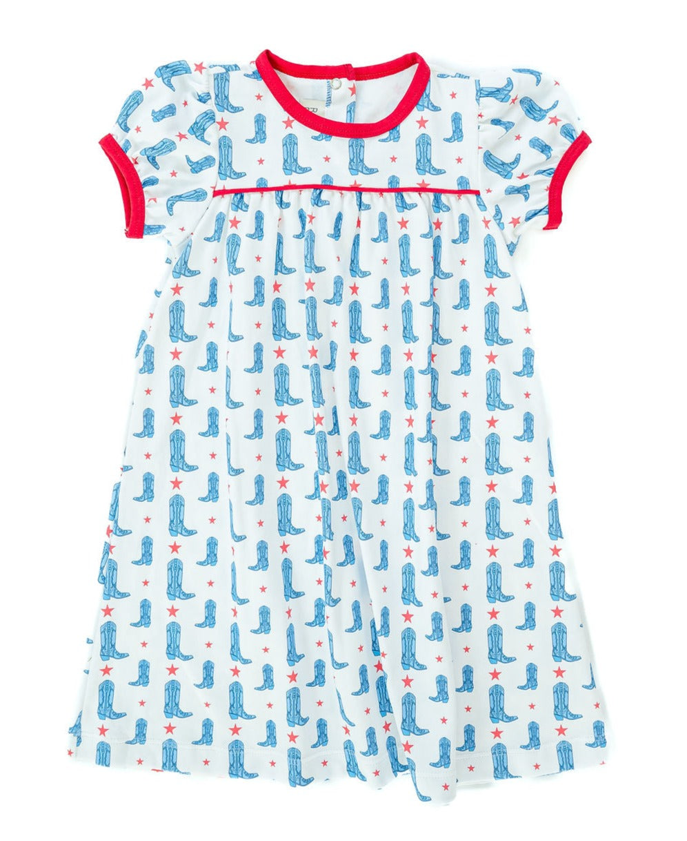 Red, White, and Blue Boots Catherine Dress