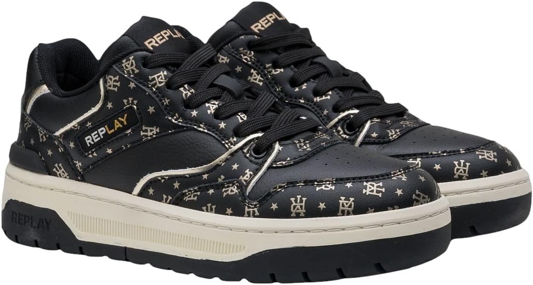 Replay Womens Gemini Shoes Black/Gold