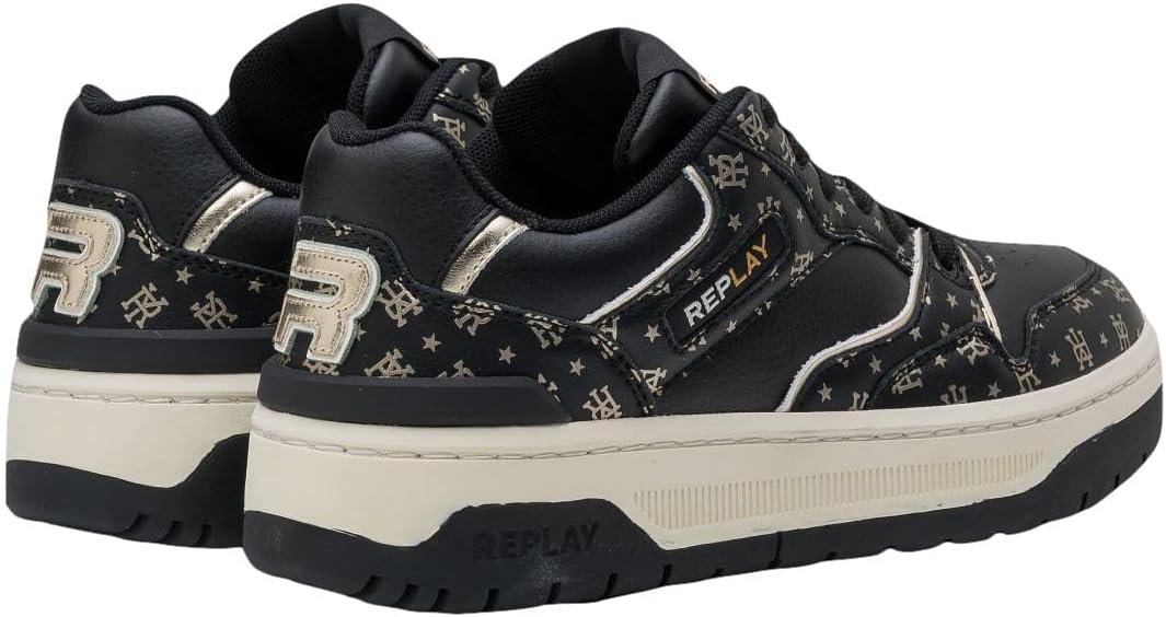 Replay Womens Gemini Shoes Black/Gold