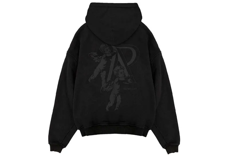 Represent Cherub Initial Hoodie Black