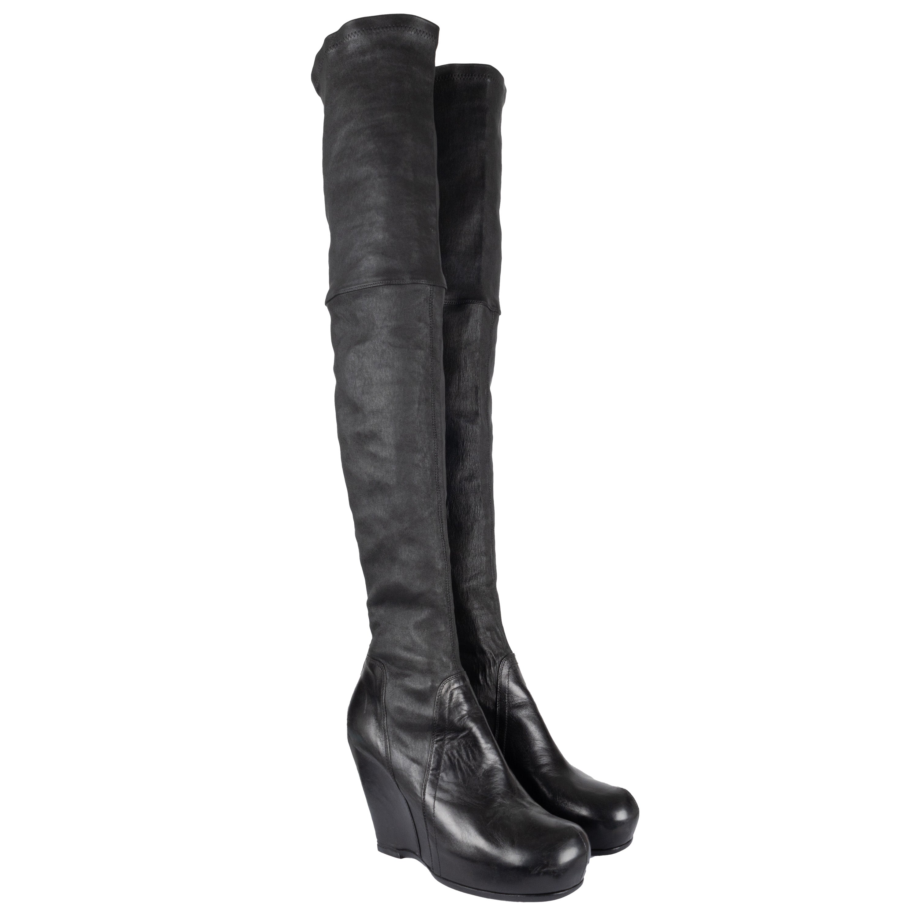 Rick Owens Thigh-high Stretch Boots - '20s