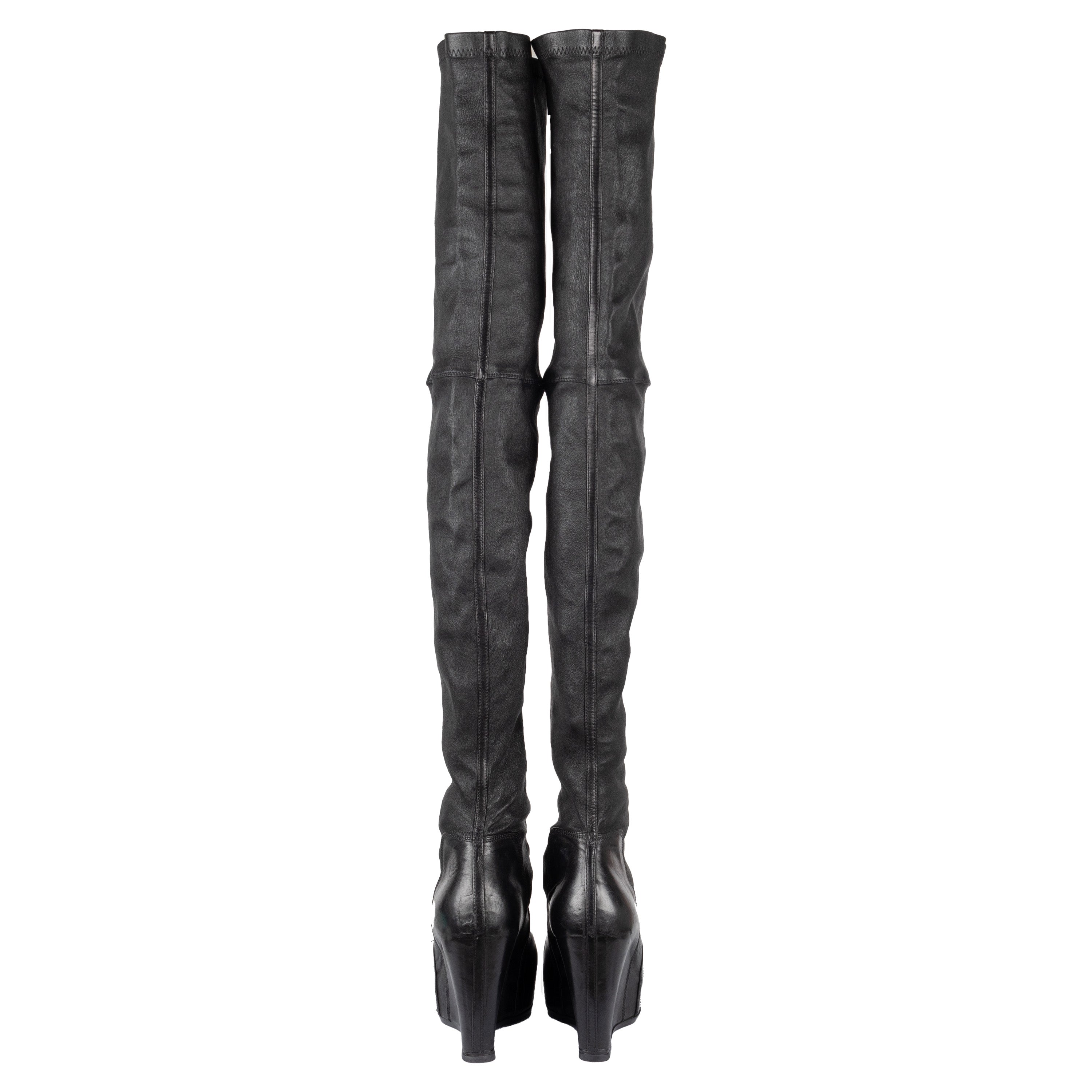 Rick Owens Thigh-high Stretch Boots - '20s