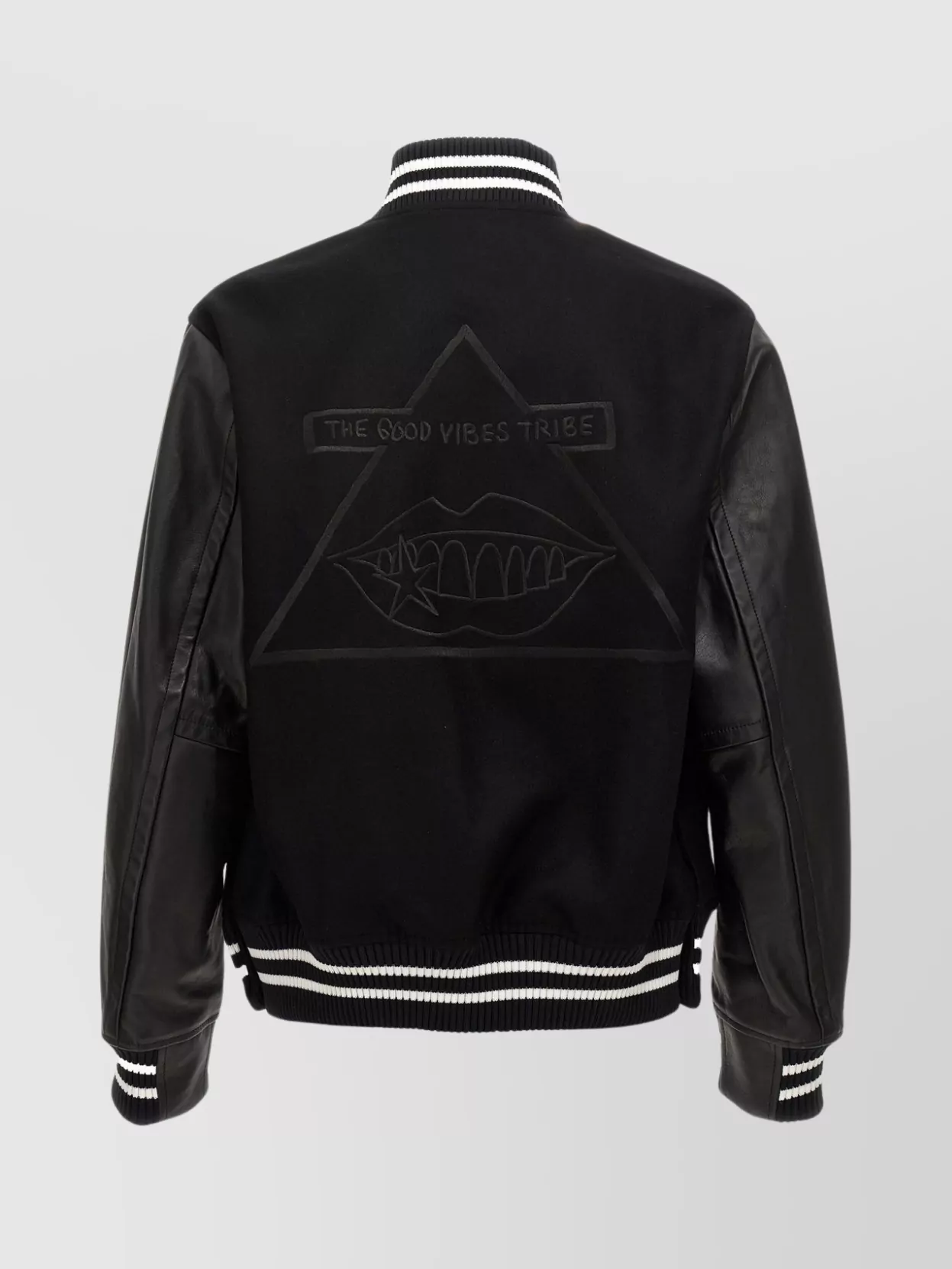 Sacai   'gonz' bomber jacket leather sleeves