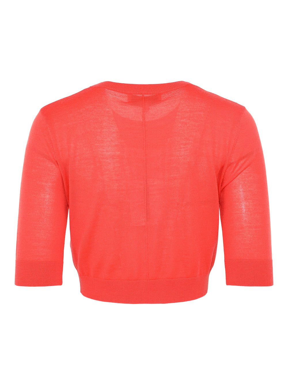 Saint Art Norah Short Sleeve Crop Sweater in Coral