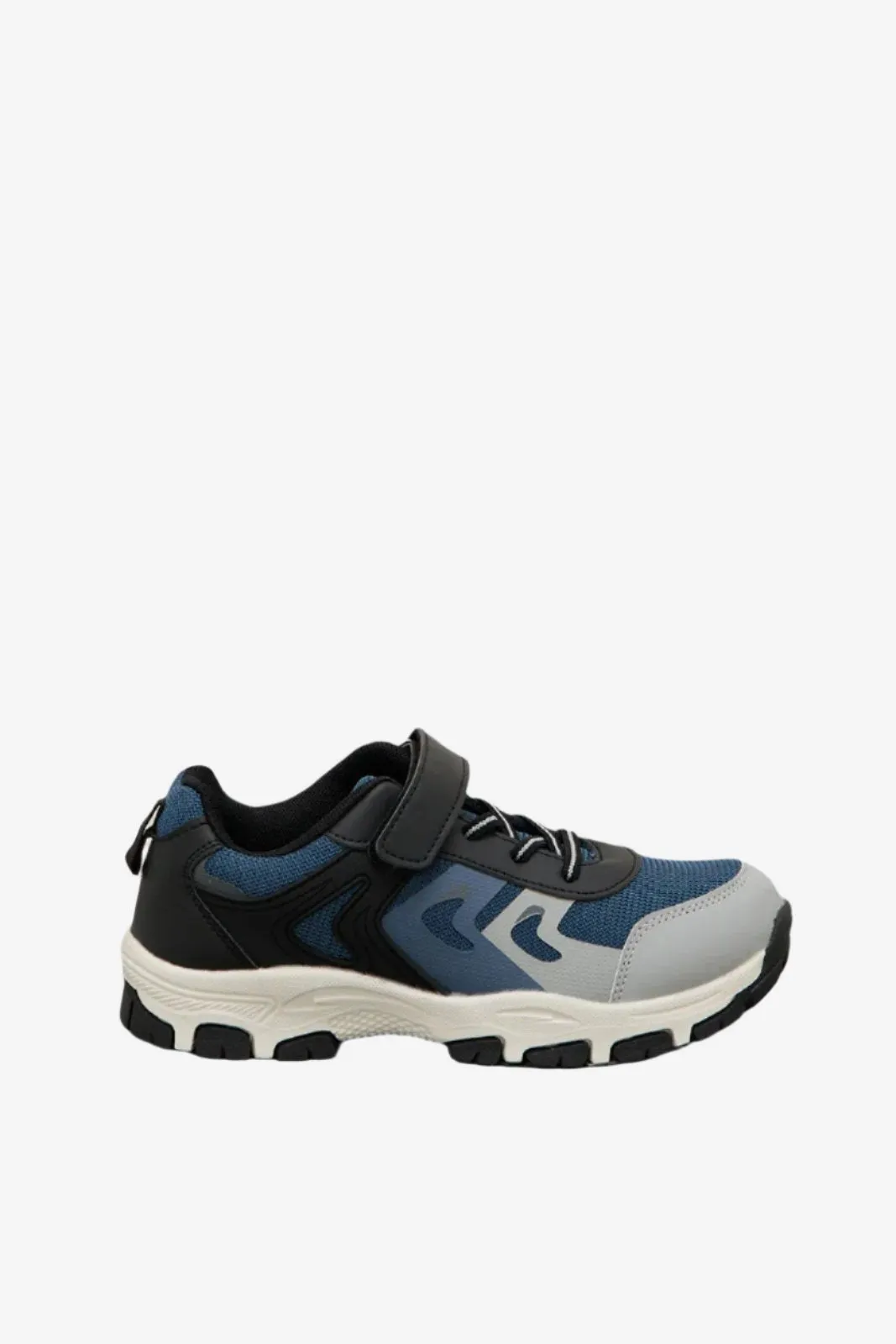 Senior Boys Navy And Grey Color Block Sneakers