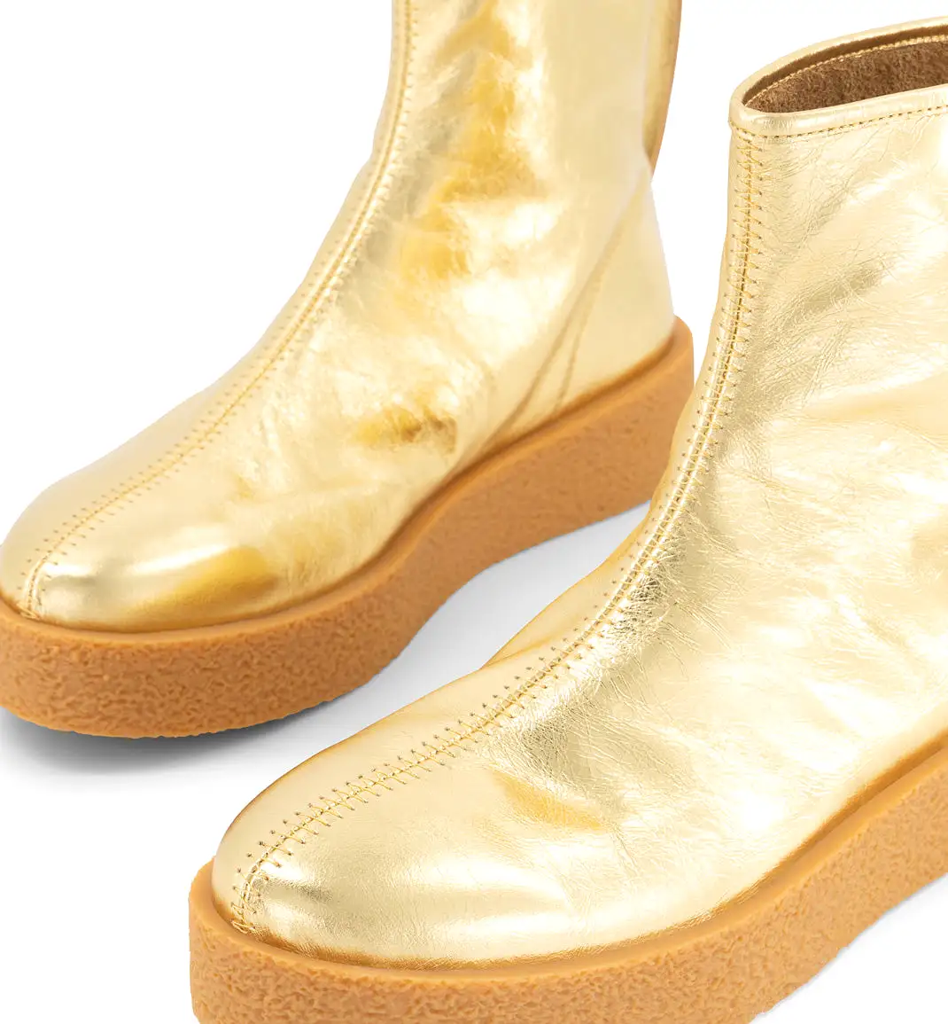 Shadow Boot in Leather | Gold Crush