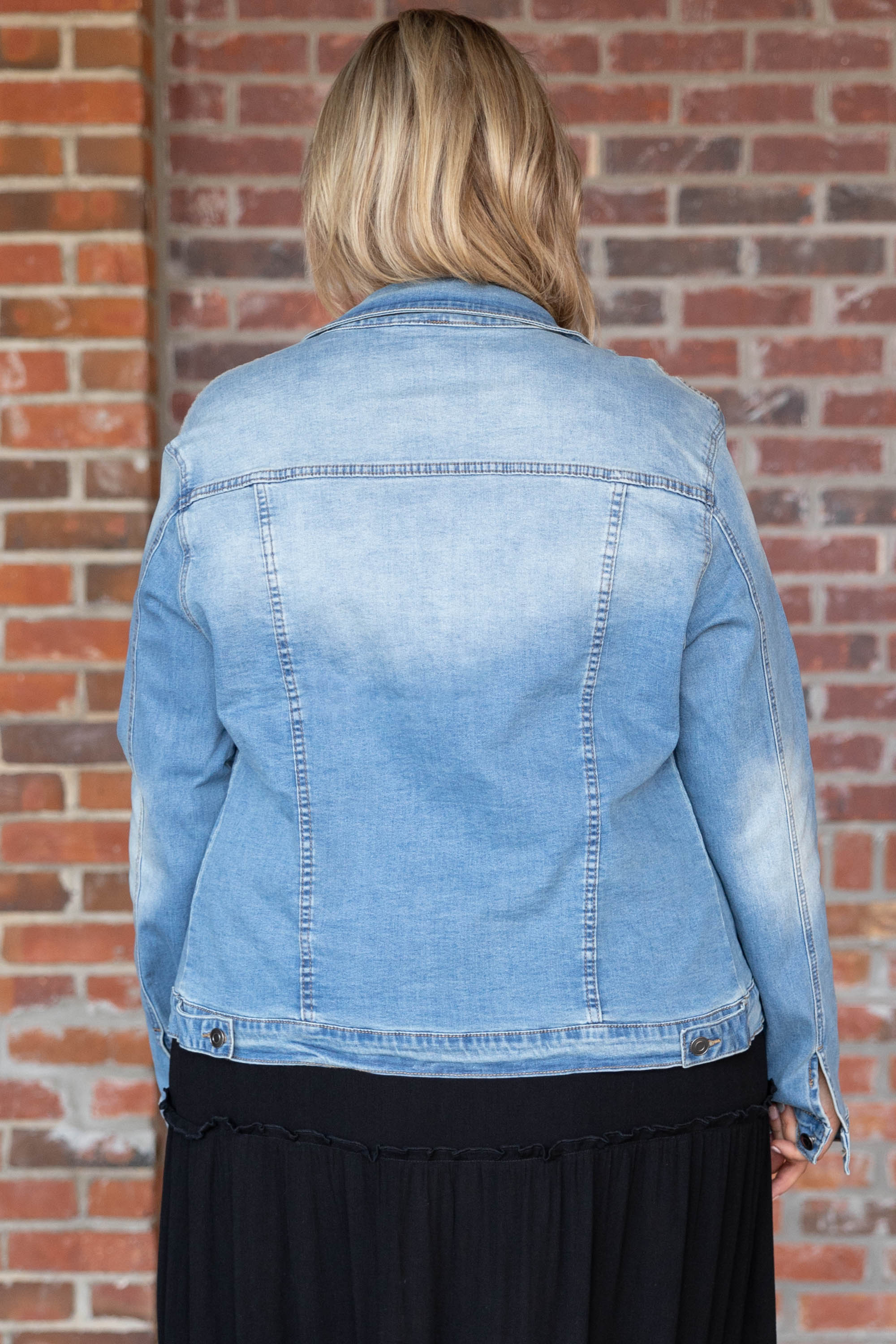 Share The News Denim Jacket, Medium Wash