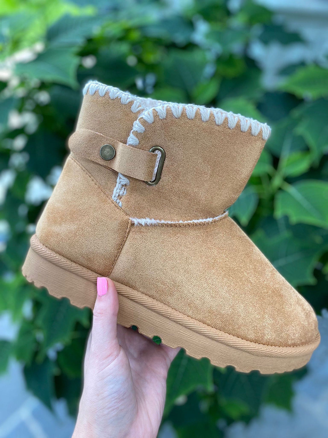 Short Faux Suede Snug Boots