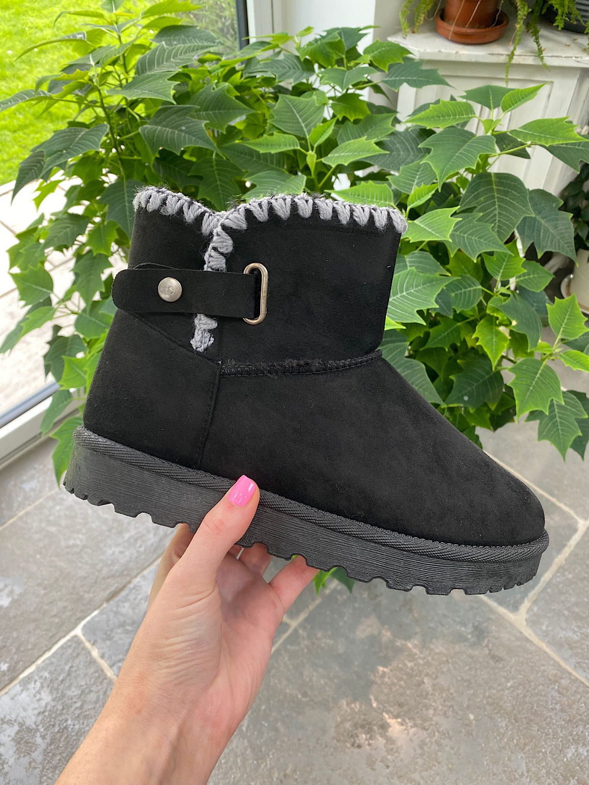 Short Faux Suede Snug Boots