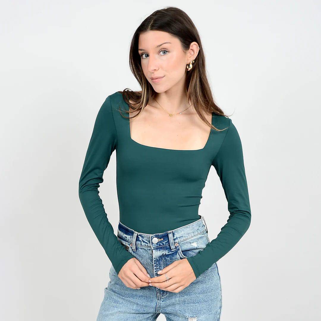 Stacy Square Neck Bodysuit (SALE)