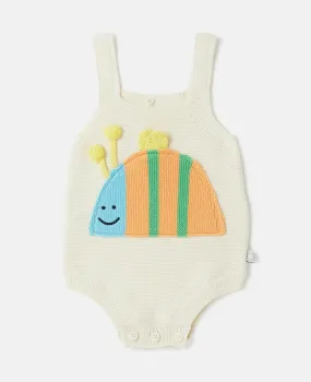 Striped Bumblebee Motif Bodysuit