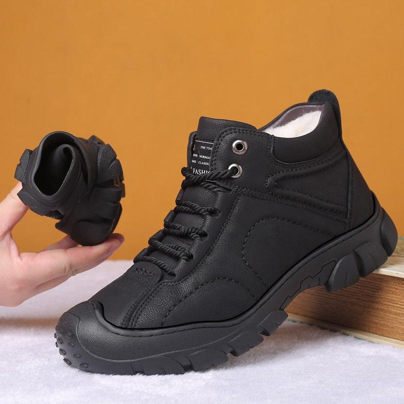 Stylish and Protective Winter Walking Boots for Men with Wear-Resistant Soles