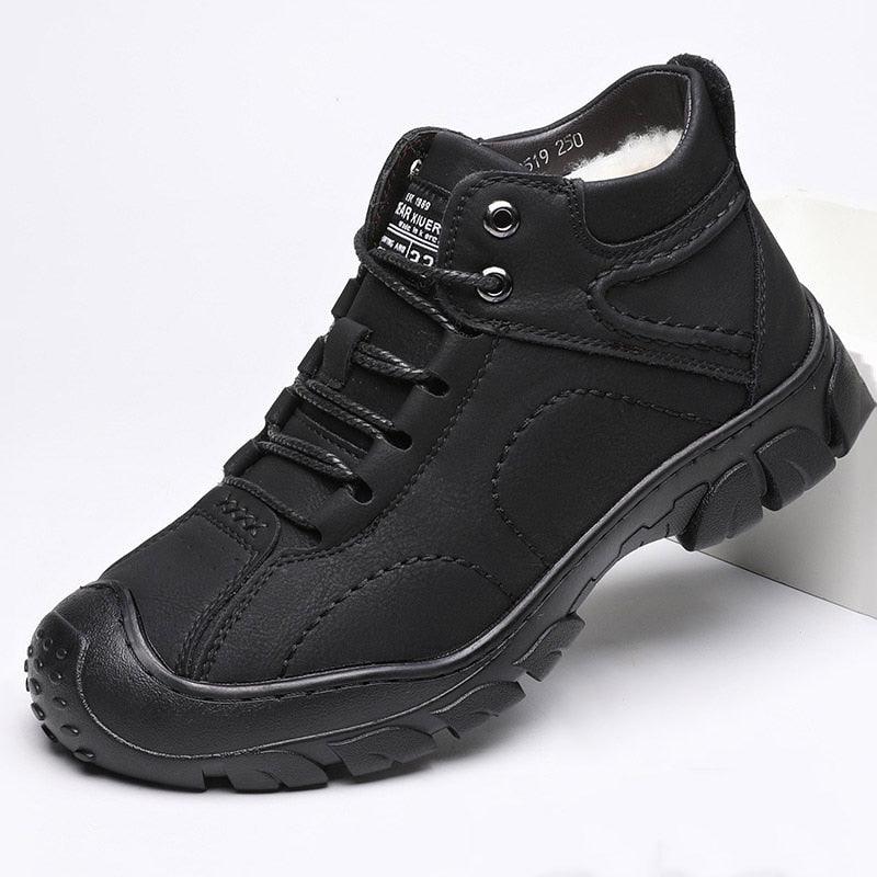 Stylish and Protective Winter Walking Boots for Men with Wear-Resistant Soles