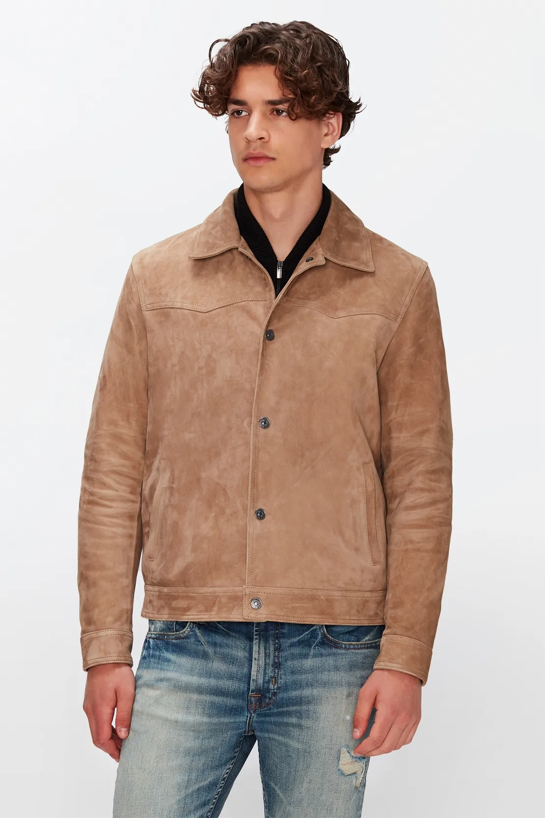 SUEDE WESTERN JACKET LEATHER BAMBOO