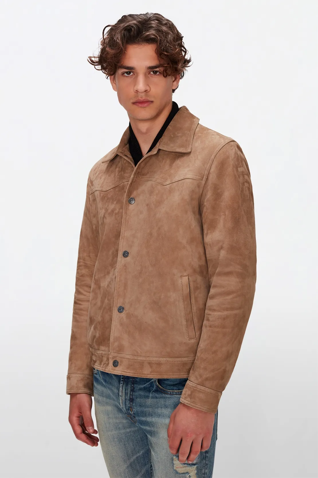 SUEDE WESTERN JACKET LEATHER BAMBOO