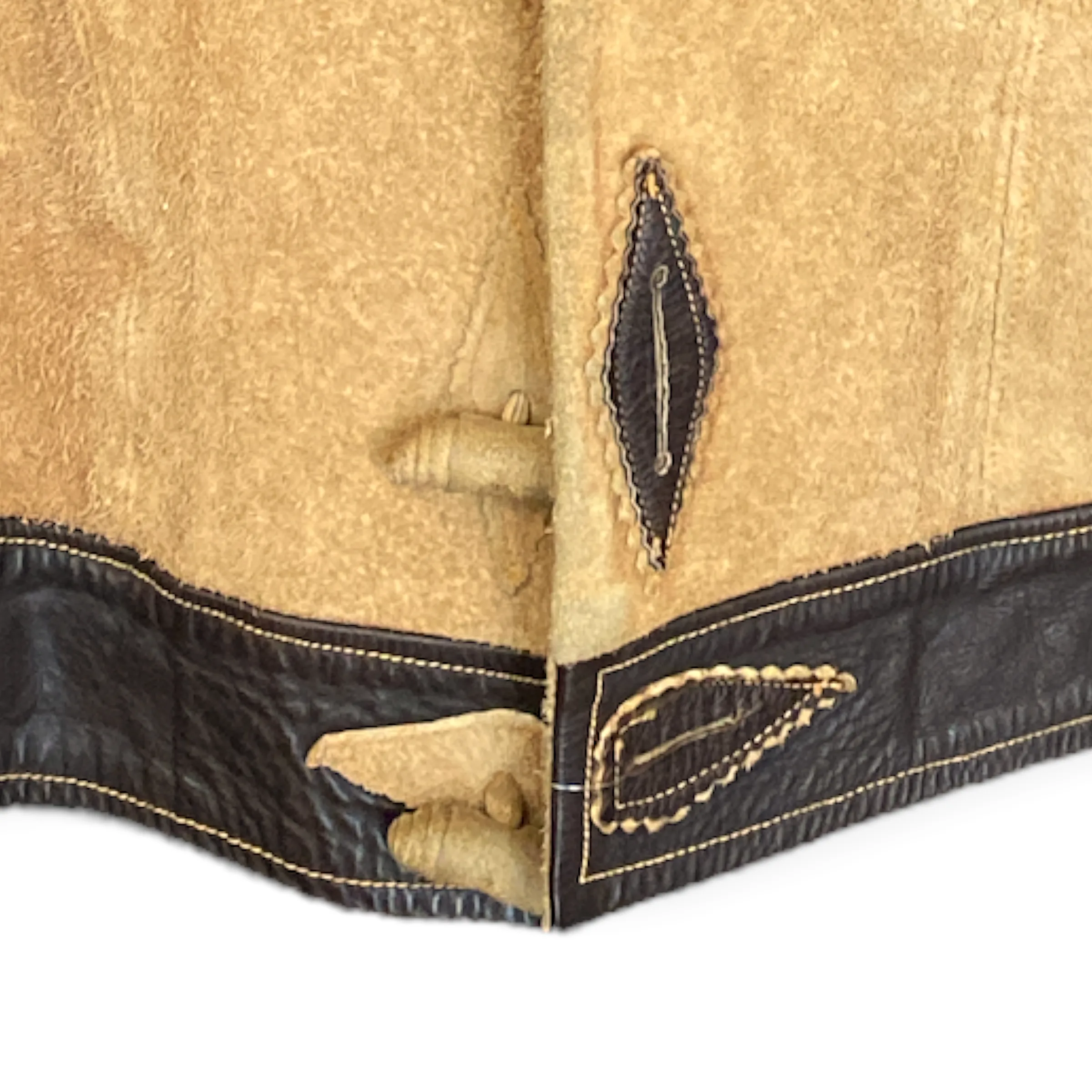 Suede Western Jacket Leather Trim