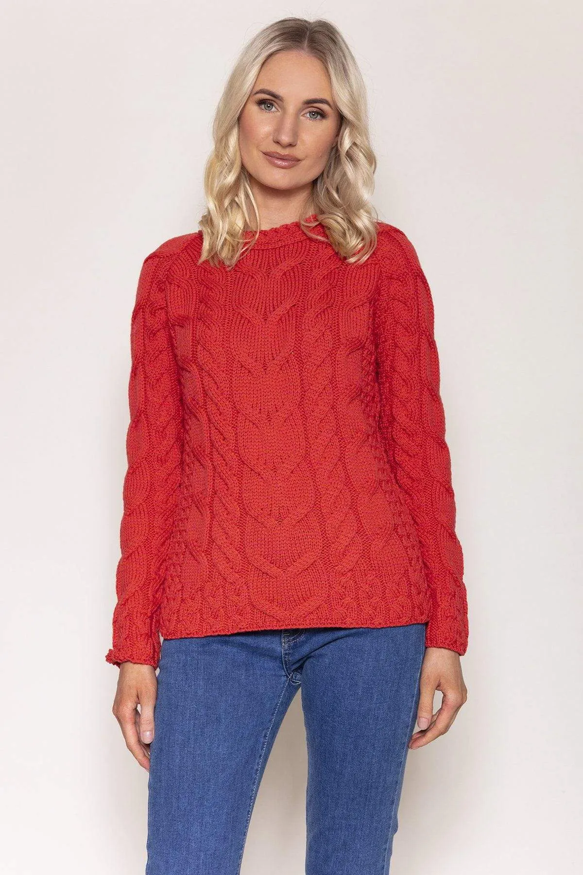 Super Soft Raglan Sweater in Red