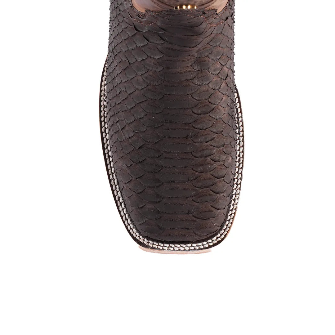 Texas Country Boot Python Cafe Nobuck PN30-1