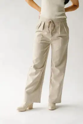 The Danielsen Pleated Pants in Heather Beige