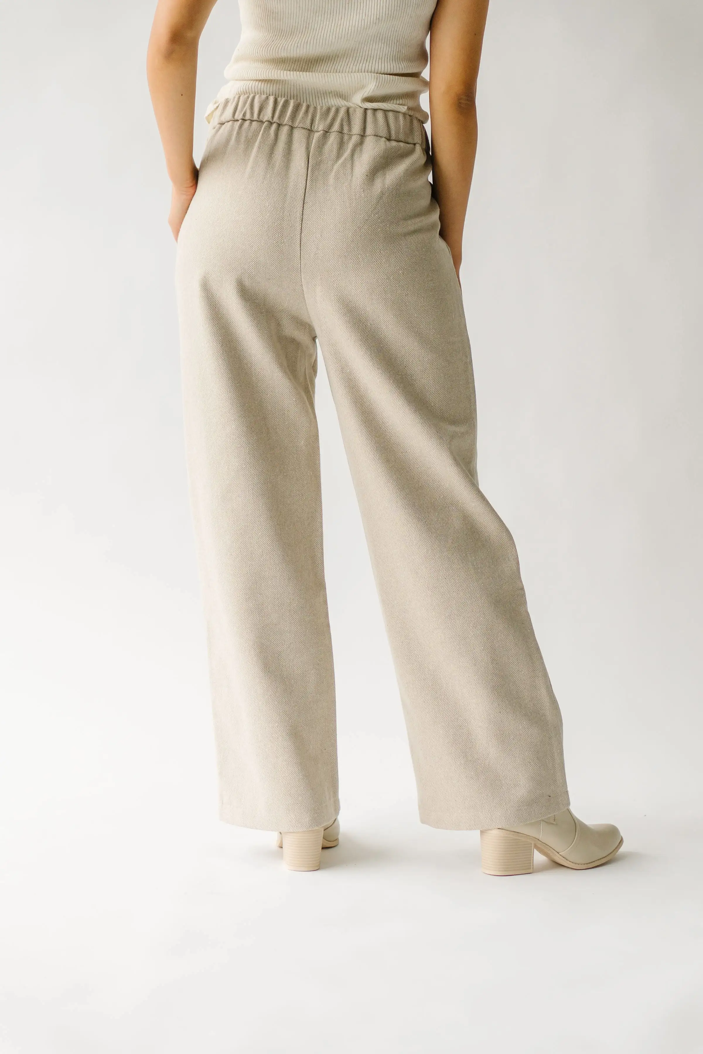 The Danielsen Pleated Pants in Heather Beige