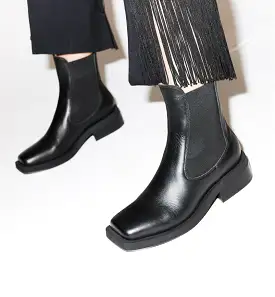 Tomorrow Square Toe Chelsea Boot - Black