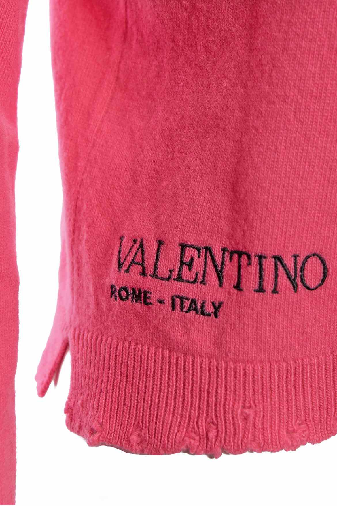 Valentino Size S 'Pink is Punk' Cashmere Blend Sweater