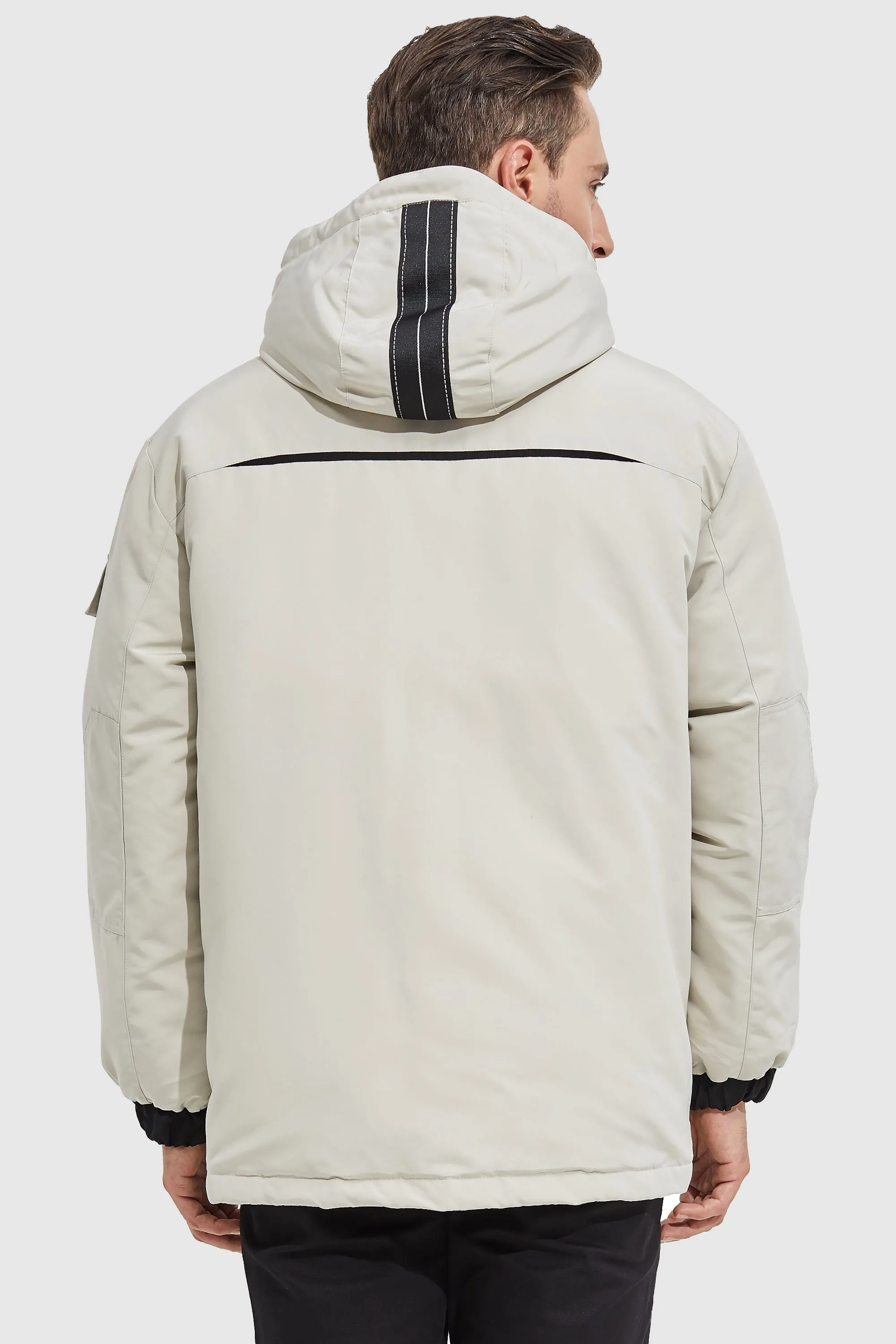 Warm Anorak  Detachable Hood Down Parka