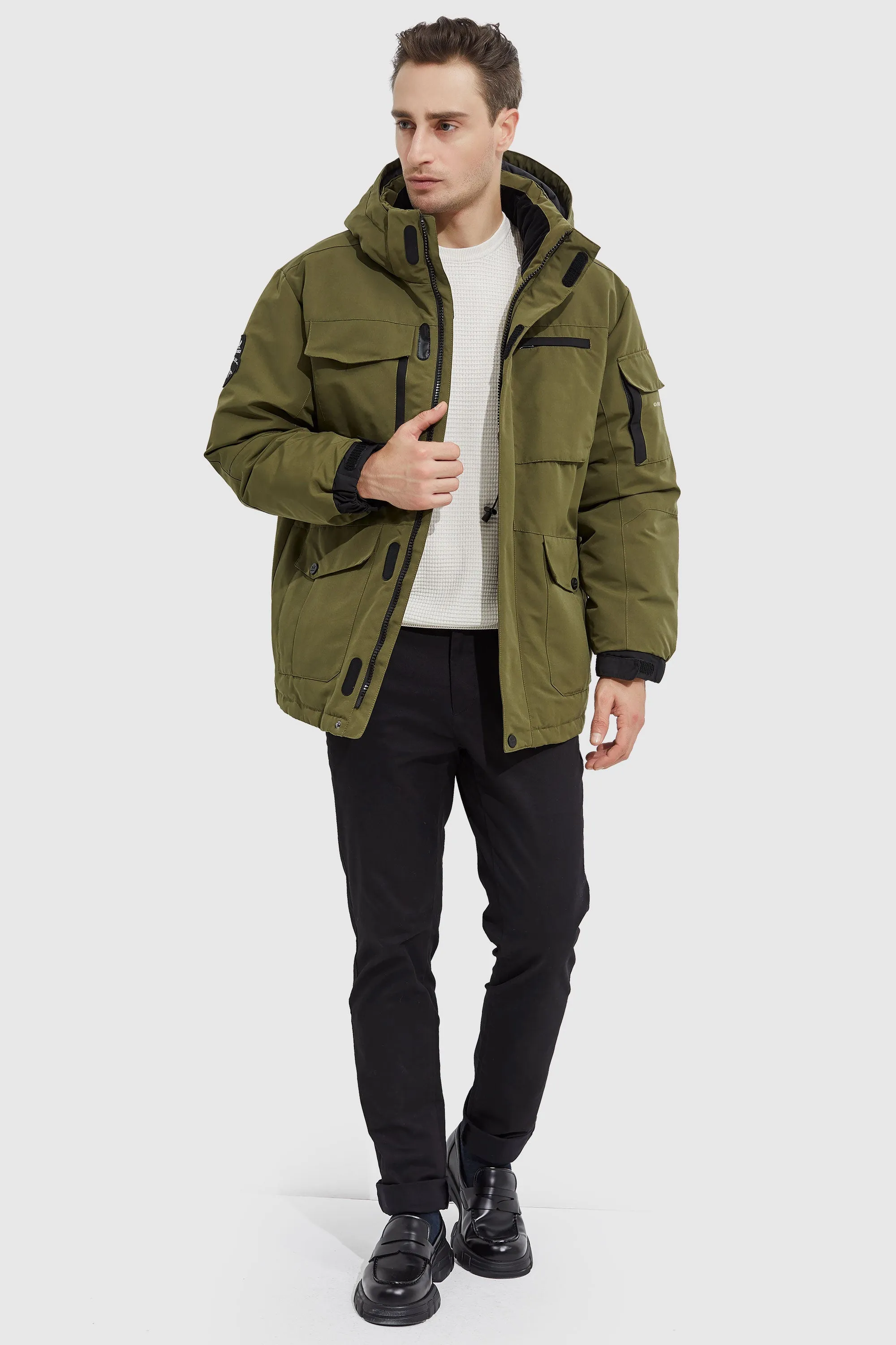 Warm Anorak  Detachable Hood Down Parka