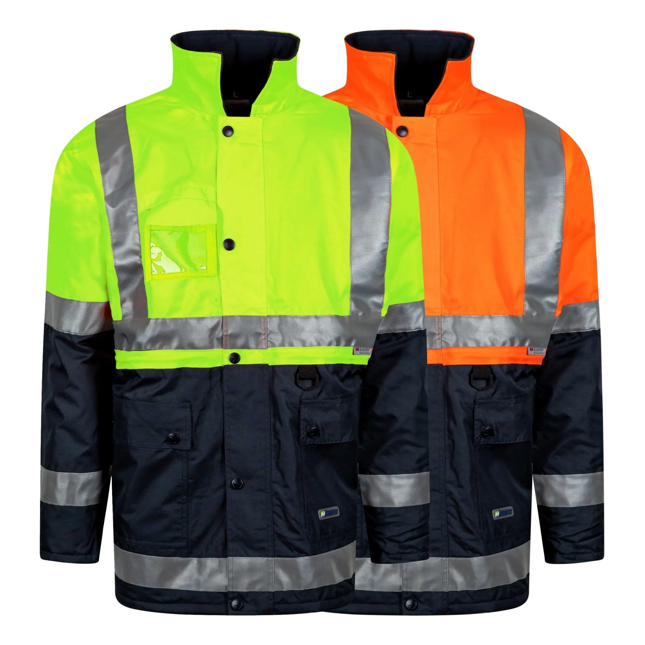 WATERPROOF HI-VIS PARKA JACKET WITH 3M  TAPE