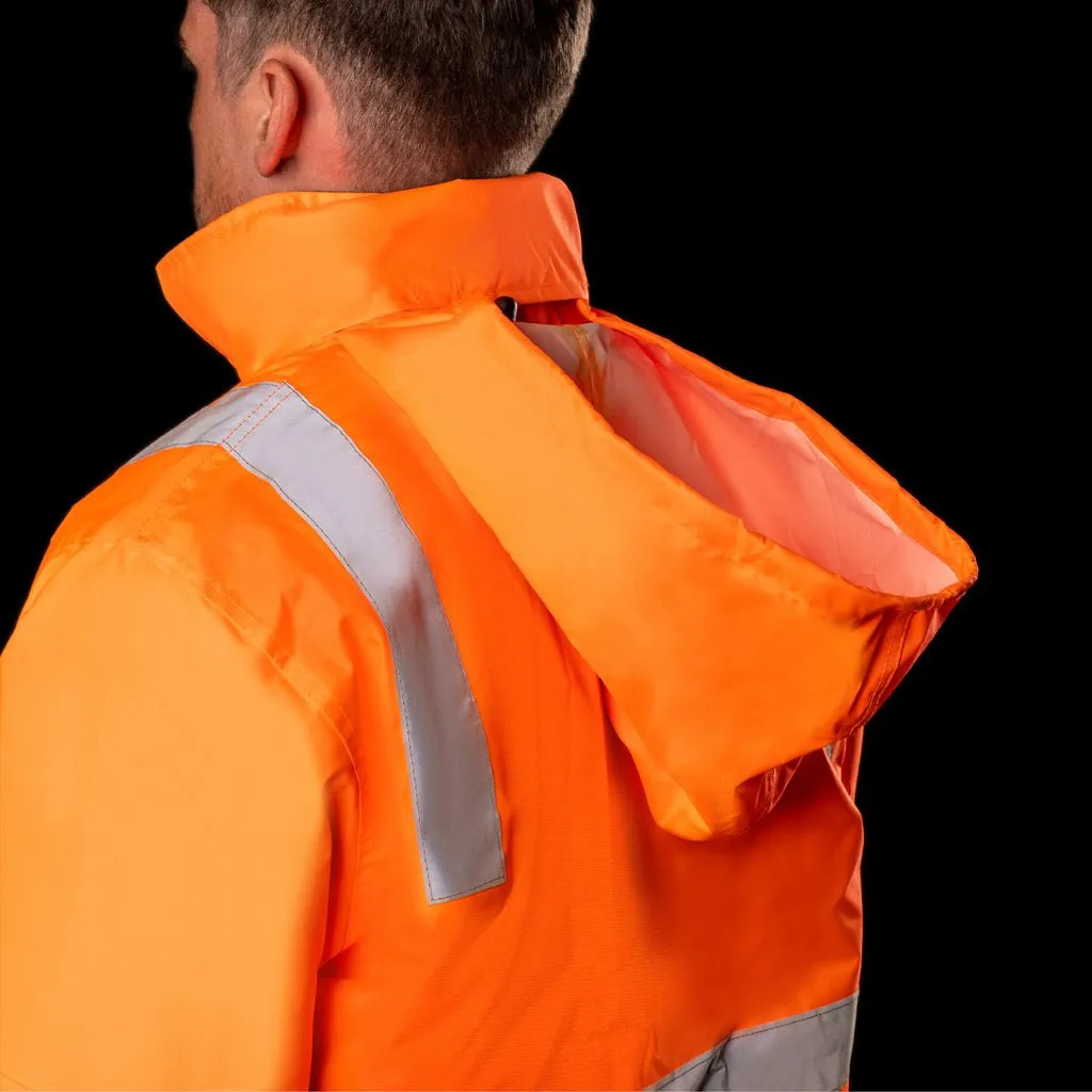 WATERPROOF HI-VIS PARKA JACKET WITH 3M  TAPE