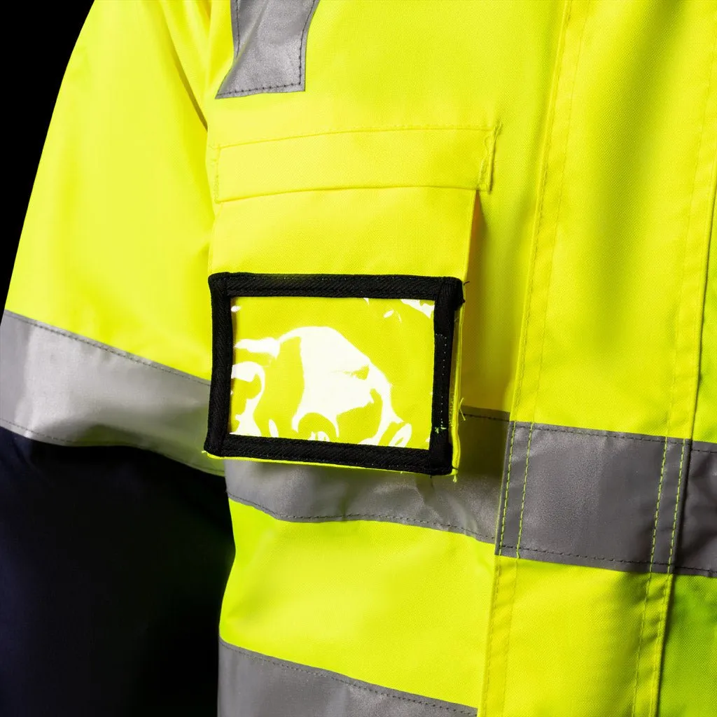 WATERPROOF HI-VIS PARKA JACKET WITH 3M  TAPE