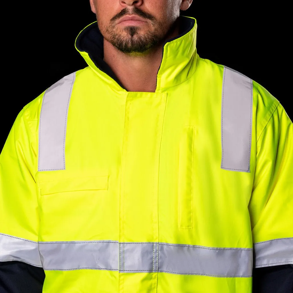 WATERPROOF HI-VIS PARKA JACKET WITH 3M  TAPE