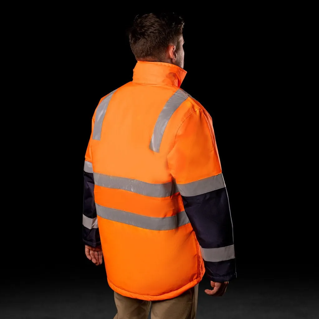 WATERPROOF HI-VIS PARKA JACKET WITH 3M  TAPE