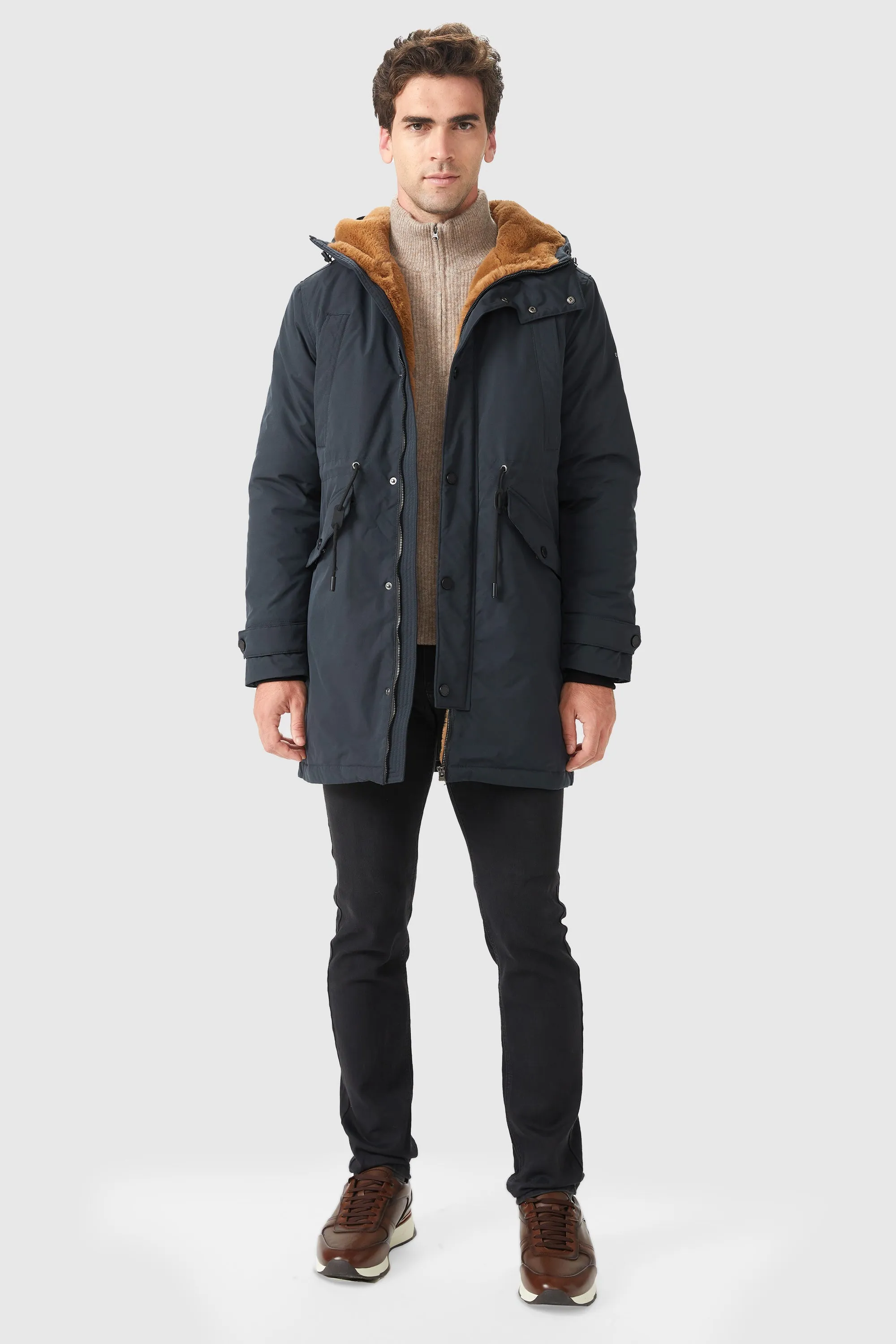 Winter Thicken Parka Jacket with Fleece Lined