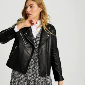 Women's Leather Biker Jacket