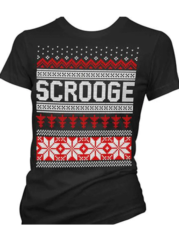 Women's Scrooge Ugly Christmas Sweater Tee