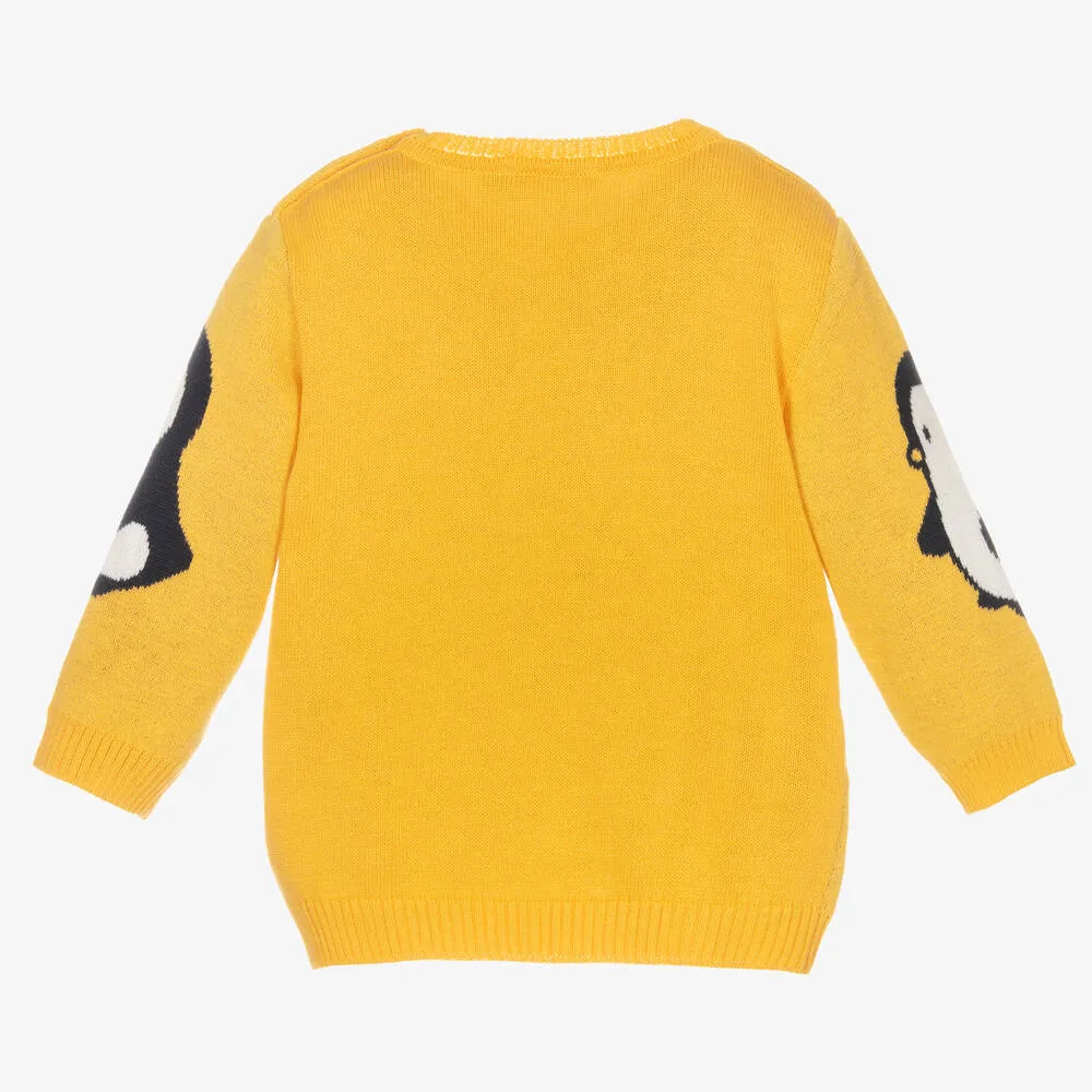 Yellow Cotton Knit Sweater